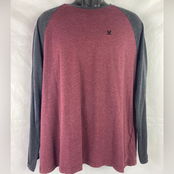 Hurley Other - Hurley Men's Raglan Long Sleeve Shirt Red Gray Jersey Size XL